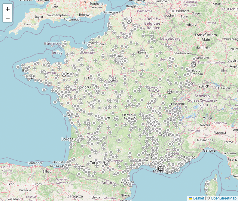 Carte des 7 000 festivals français référencés